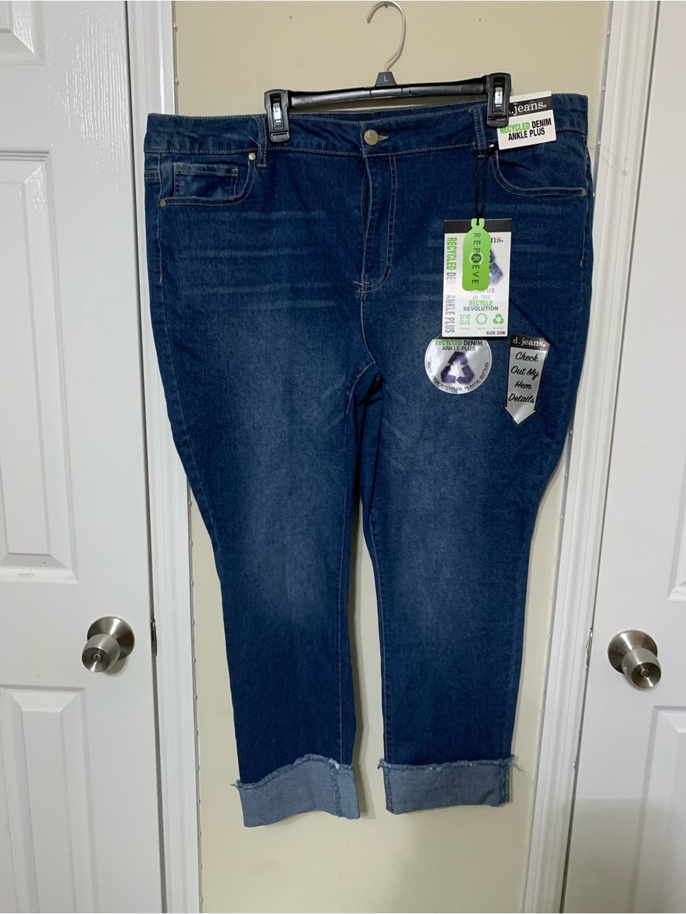 d. jeans Dark Blue Ankle Crop Jeans
